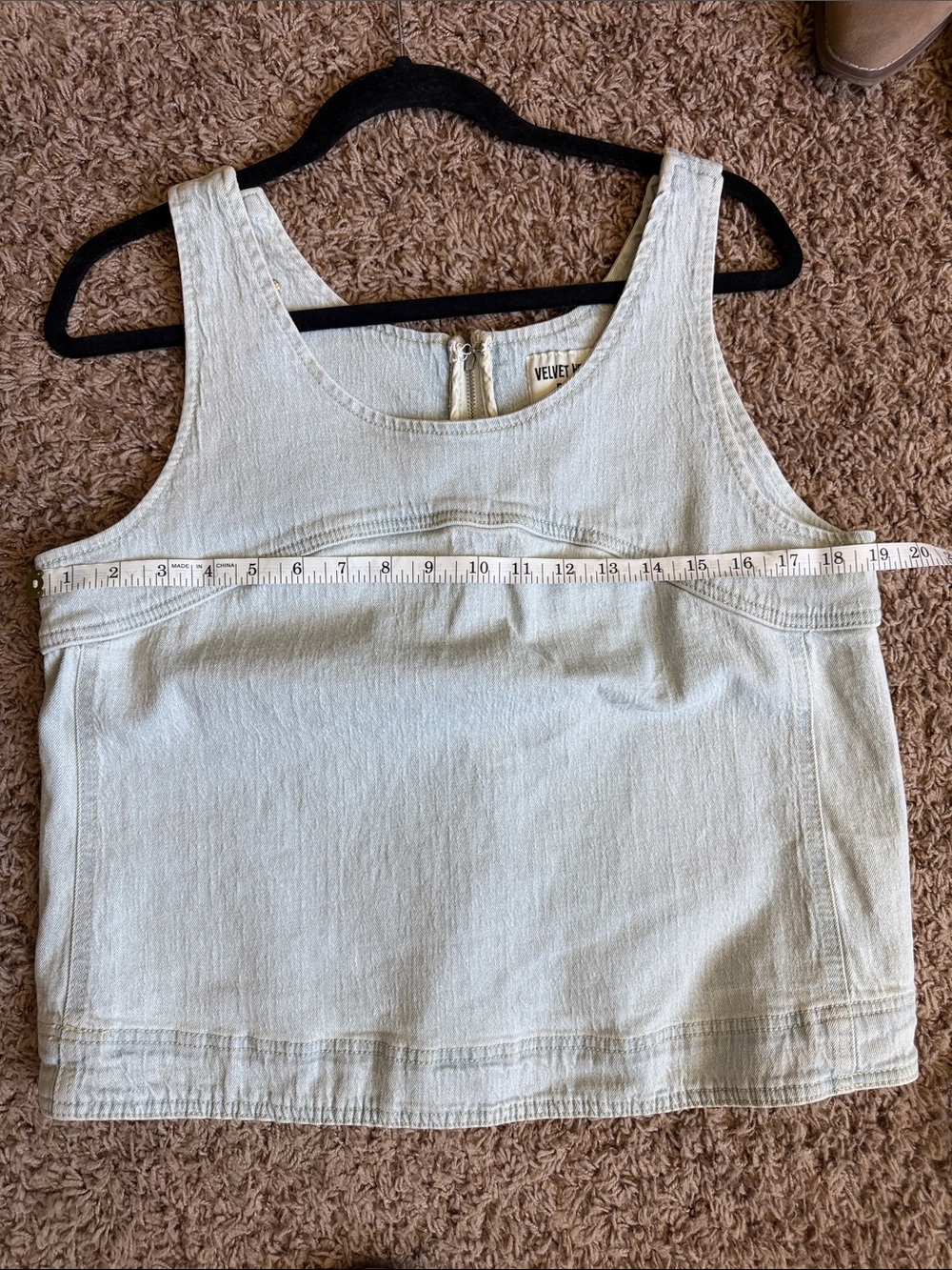 Velvet Heart Light Wash Denim Tank Top - Picture 7 of 9